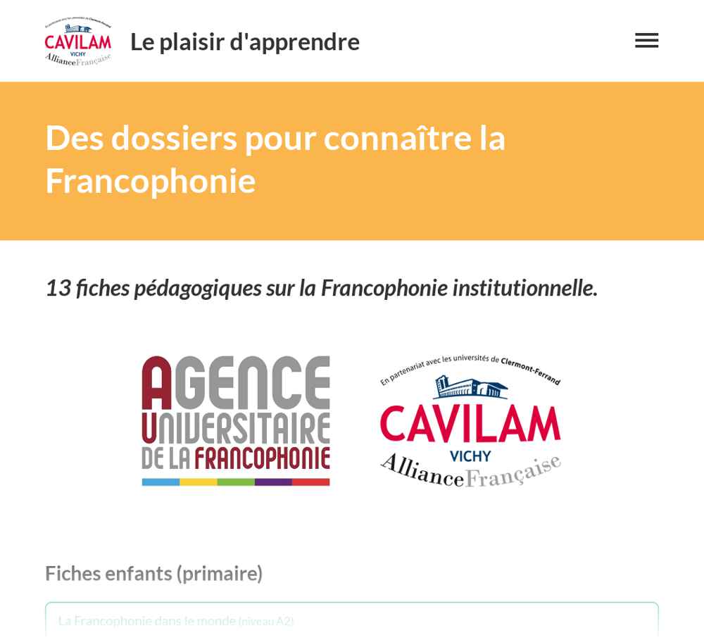 Resultado de imagen de le plaisir d'apprendre francophonie